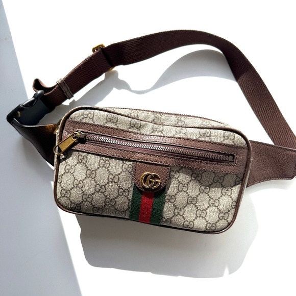 GUCCI GG Supreme Ophidia Medium Monogram Belt Bum Waist Bag - Picture 1 of 14